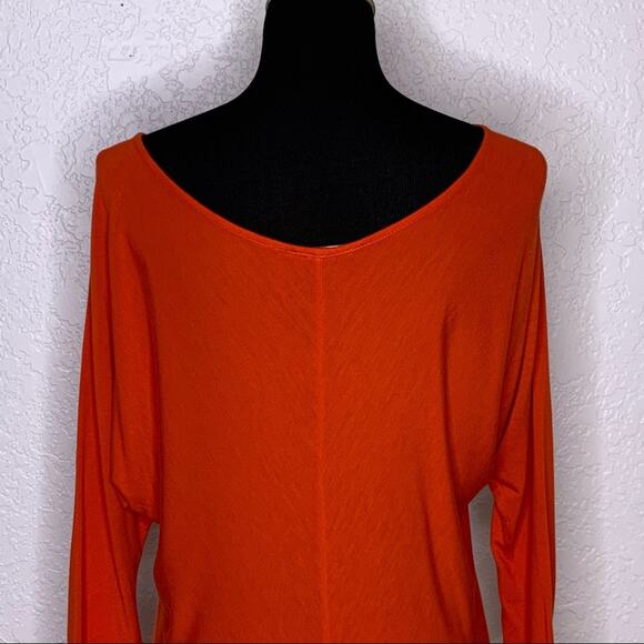 Vince red orange scoop neck tunic top size Extra Small XS - Picture 7 of 11
